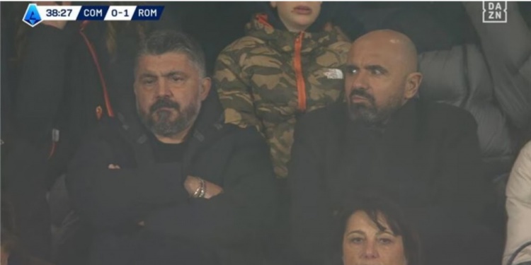 星空赛事资讯-罗体：加图索现场观战科莫vs罗马，考察罗马球员的表现